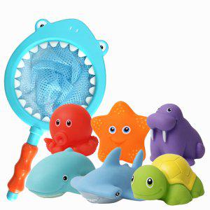 바른 아이 목욕장난감 상어뜰채와바다친구들 물놀이