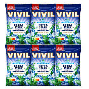 Vivil 비빌 목캔디 사탕 엑스트라 스트롱 무설탕 사탕 120g x 6봉