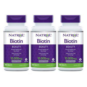 나트롤 Natrol 비오틴 10000mcg 100타블렛 바이오틴 biotin 3세트