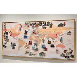 세계지도 여행 기록 1600 포스터 집들이 선물 만국기