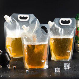 맥주 포장용기 비닐팩 50개 쥬스컵 소스 2L 테이크아웃 음료 투명