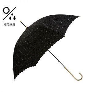 프랑프랑 도트 반짝이 히트 컷 긴 우산 블랙 (창우 겸용) Franc-104027