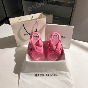 [루미디움] MACK JASTIN 맥저스틴 슬리퍼 핑크 귀여운 슬립온 비치 슈즈 3종컬러