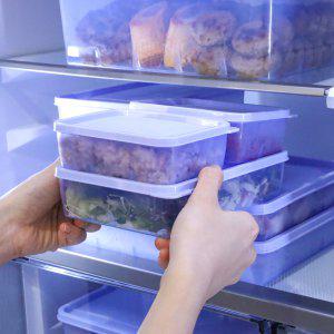 [국내생산] 냉동실 밀폐용기 냉장고 전자레인지 정리 용기 냉동밥 보관