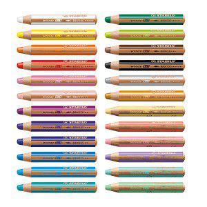 우디 색연필 낱개 색연필 수채물감 크레용 3 IN 1