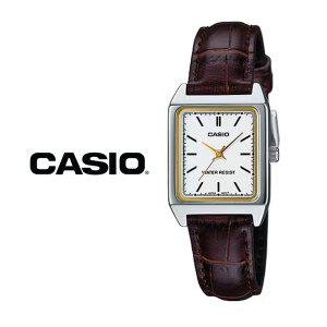 카시오 CASIO LTP-V007L-7E2 가죽밴드 여성 손목시계