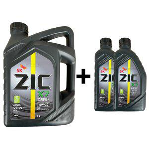 ZIC X7 ZERO 0W30 4L 1개 + 1L 2개  가솔린 지크제로