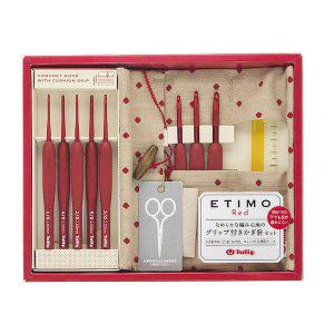 튤립 ETIMO 에티모 레드 뜨개질 코바늘 세트 TED-001