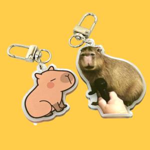 카피바라 키링 아크릴 가방 핸드폰 에어팟 귀여운 쿼카 액세서리 미니 캐릭터 열쇠고리 동물 우정 버즈
