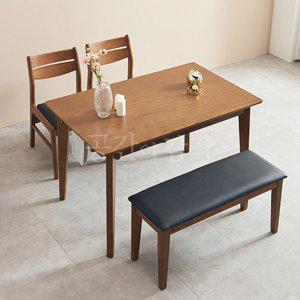 원목 4인용 식탁 1200 사각형 테이블 탁자 브라운 우드 나무 식당 까페