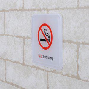 작은 금연경고표지판 NO SMOKING 표시 그림 주의스티커