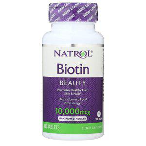 Natrol 나트롤 비오틴 Biotin 10000Mcg 100정 해외