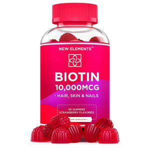 New Elements Biotin 10000mcg 비오틴 비타민 B7 해외