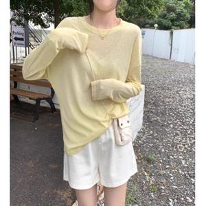 루즈핏 라운드 티셔츠 데일리 박스티 여성 긴팔 오버핏 롱티셔츠 얇은 빅사이즈