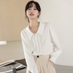 어깨 셔링 빅카라 블라우스 여성 셔츠 여자와이 남성 남방 남자상의 여성상의