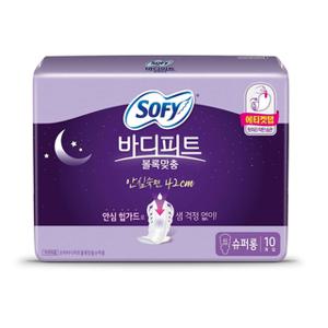 쏘피 바디피트 볼록맞춤 슈퍼롱 10개x 6팩 생리대