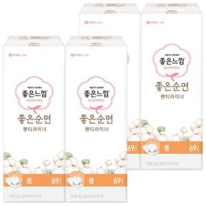 좋은느낌 좋은 순면 라이너 69개 x 4팩