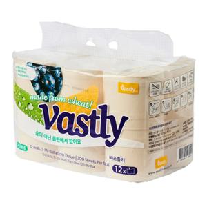 바스틀리 3겹 화장지 33m x 12롤 x 2