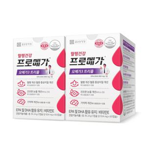 종근당건강프로메가오메가3 트리플/654mg x 60캡슐x 2