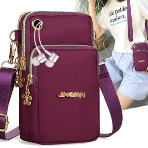 삼층 팔 가방, 야외 스포츠 팔 가방, 여성 캐주얼 모바일 폰 가방, 나일론 크로스바디 가방