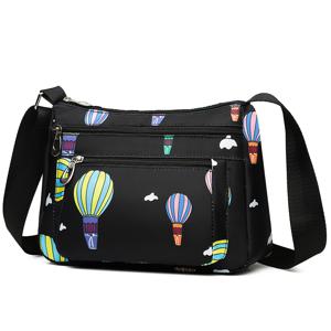 풍선 패턴 크로스바디 가방, 옥스포드 천 지갑, 패션 멀티 포켓 숄더백