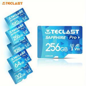 TECLAST 고속 플래시 마이크로 SD 카드 Exceria 32GB 64GB 128GB 256GB MicroSDXC V30 A1 U3 Class 10 Full HD 메모리 카드 휴대폰/태블릿/카메라/TF SD 카드 SD 어댑터용
