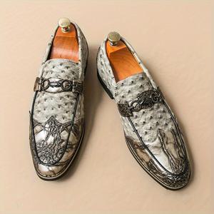남성용 윙팁 레트로 비트 로퍼, 비즈니스 오피스 웨딩 파티, 봄 여름 및 가을을 위한 통기성 경량 슬립온 신발
