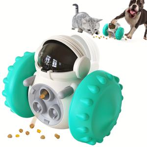 1pc 애완 동물 텀블러 퍼즐 누출 음식 장난감, 재미있는 훈련을위한 개를위한 대화 형 장난감 치아 청소