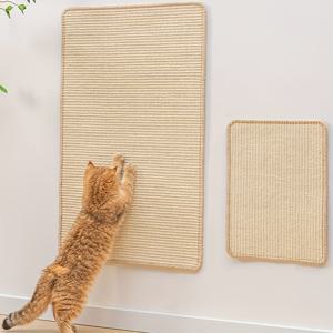 고양이 스크래치 매트 천연 사이 잘삼 고양이 스크래치 매트 긁는 패드 카펫과 소파를 보호
