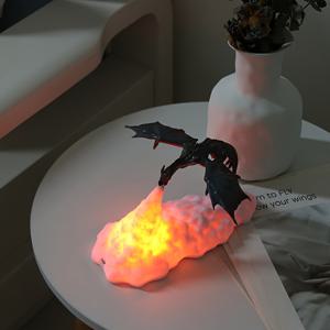 3D 프린팅 LED 드래곤 USB 충전 라이트 애니메이션 캐릭터 테이블 나이트 라이트 실내 홈 침실 휴일 장식 선물