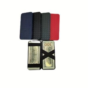 심플한 디자인의 솔리드 컬러 롱 바이폴드 지갑, 브레이드 패턴 클러치 동전 지갑, 휴대용 롱 지갑
