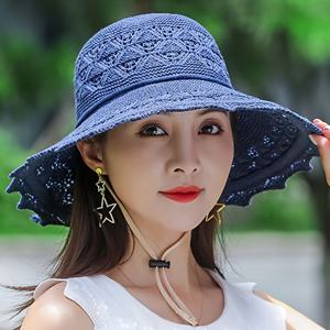 여성 패션 여름 해트, 통기성 좋은 세탁 가능한 접이식, 큰 모자띠에는 리본이 달린 해변용 모자, 헐렁한 디자인의 야외용 밀짚모자