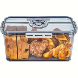 식빵 상자, 뚜껑이 있는 다용도 대용량 식품 보관 상자, 투명한 PET 누수 방지 식품 보관용기, 식빵, 토스트, 과일 및 채소용, 주방 정리 및 보관, 주방 용품