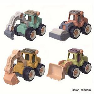 건설 완구 차량 트럭 장난감 트럭 세트 굴삭기 드릴로 자동차 장난감 만들기-남자 아이 유아를위한 최고의 선물 트럭 장난감