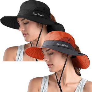 로프가 있는 여름 태양 모자, 패션 캐주얼 포니테일 모자, UV 보호 바이저 태양 모자, 넓은 챙 비치 모자 태양 바이저 모자