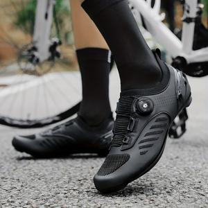 남녀공용 전문 사이클링 운동화 - SPD 클리트와 호환 가능, 로드 바이크 라이딩 레이싱 야외용 회전 버튼이 있는 경량 통기성 스포츠 신발