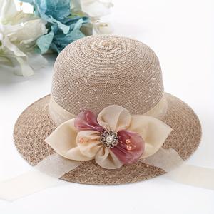 여성을 위한 선쉐이드 비치 대나무 모자 - 봄과 여름을 위한 다용도 야외 여행과 해변 캐주얼 베이신 모자
