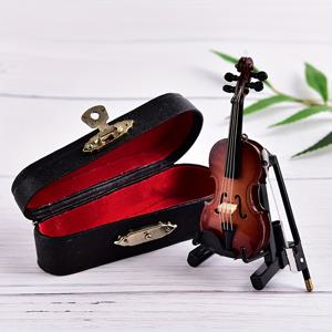 (임의로) 소형 수제 바이올린 모형 8-9cm 장식