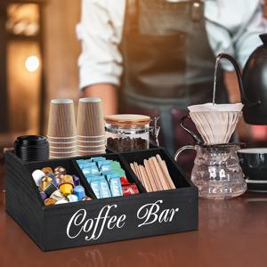 원목으로 만든 1개의 커피 팟 스탠드, 러스틱한 디자인의 커피 스테이션 정리함, 내구성 있는 나무로 만든 커피 팟 홀더, 커피숍, 주방 및 사무실용, 커피 바 액세서리, 주방 액세서리