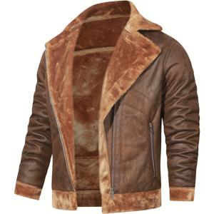 남성용 PU 재킷, FW 시즌용 시크한 모조 가죽 재킷