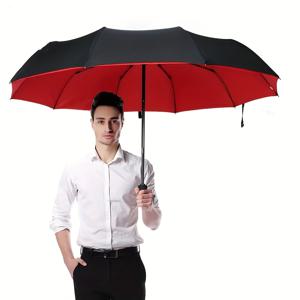 멀티 컬러 10본 대형 방풍 우산, 두꺼운 단열 비닐 우산, 남성 비즈니스 우산, 여행 우산 백팩 우산
