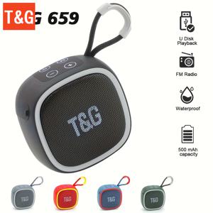 TG659 휴대용 서브우퍼, 미니 무선 스피커, TWS 사운드 박스, HIFI 확성기 지원 TF 카드 라디오