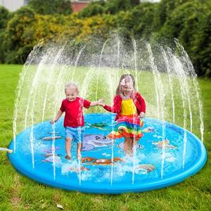 야외 물 분사 매트, PVC 부풀릴 수 있는 방수 매트, 야외 잔디 놀이 매트, 물 분사 놀이 매트