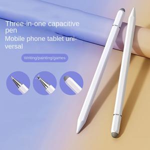 3-in-1 터치스크린 펜은 태블릿에 부착할 수 있으며, Apple iPad 용량성 펜, 태블릿과 호환되는 펜, Android Oppo Xiaomi 휴대전화용 터치 펜으로 편집 및 그림 그리기에 적합합니다.