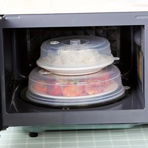 2pcs 안티스플래시 전자레인지 커버, 그리스와 오일로부터 음식과 부엌을 보호하는 퍼포레이트 디자인, 냉장고 라운드 그릇, 야채 등에 이상적인 쉬운 청소를 위한 홈 주방 액세서리