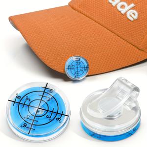 1pc 휴대용 볼 마커, 모자 클립 골프 퍼팅 보조 도구, 라운드 버블 레벨 고정밀 리더