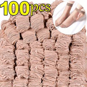 여름용 얇은 여성 발목 신축 양말 10/50켤레 투명 양말
