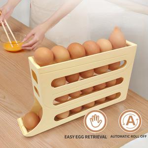 냉장고 계란 보관함, 자동 계란 굴리기 랙, 대용량 냉장고 전용 계란 홀더 보관함