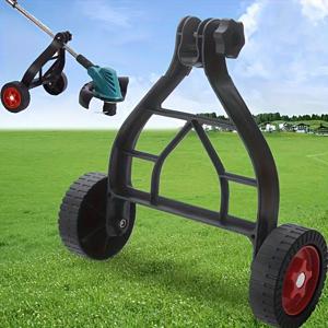 1Pc 배터리 구동 잔디 깎기 보조 바퀴 세트 - 휴대용 잡초 제거기 트리머로 쉬운 정원 가꾸기 및 유지보수.