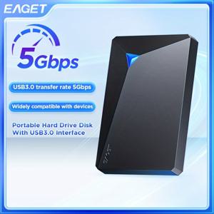 EAGET G20 외장형 하드 드라이브 USB 3.0 휴대용 500GB 320GB 250GB 노트북 용 솔리드 스테이트 기계식 하드 드라이브 스마트 폰 컴퓨터 용 PS4 PC MAC TV